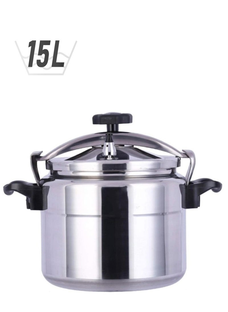 GOLD ONE Authentique Aluminium ‎Dishwasher Safe & Locking Lid Pressure Cooker 15Liter