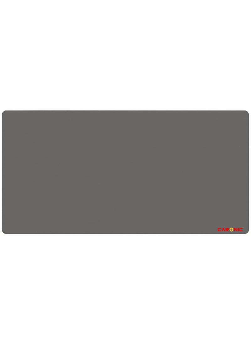 CARONIC - Large Gaming Mouse Pad with Superior Micro Weave Cloth Extended Desk Mousepad with Stitched Edges Non-Slip Base Water Resist Keyboard Pad For Gamer And Office Home Grey - Image 1