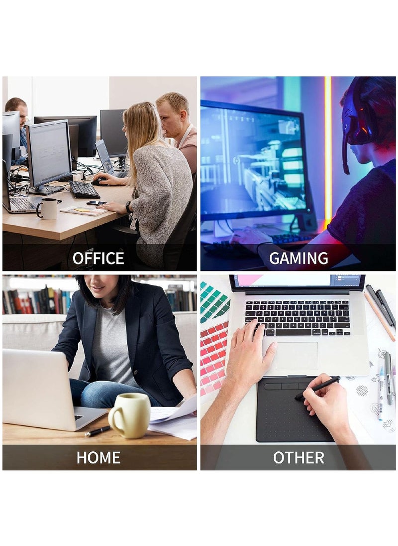 CARONIC - Large Gaming Mouse Pad with Superior Micro Weave Cloth Extended Desk Mousepad with Stitched Edges Non-Slip Base Water Resist Keyboard Pad For Gamer And Office Home Grey - Image 1