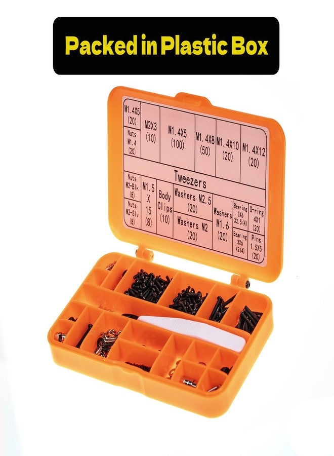 RampCrab Button Head Screws Kit for SCX24 AX24 RC Car, 372Pcs, Hardened Steel Grade 12.9 Screws, Bearing & Screws Set with Box for 1/24 RC Crawler Car Axial SCX24 C10 Deadbolt JLU Gladiator Bronco - Image 5