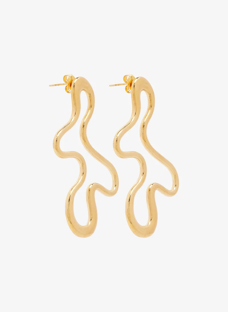 Ginger Asymmetrical Gold Earrings