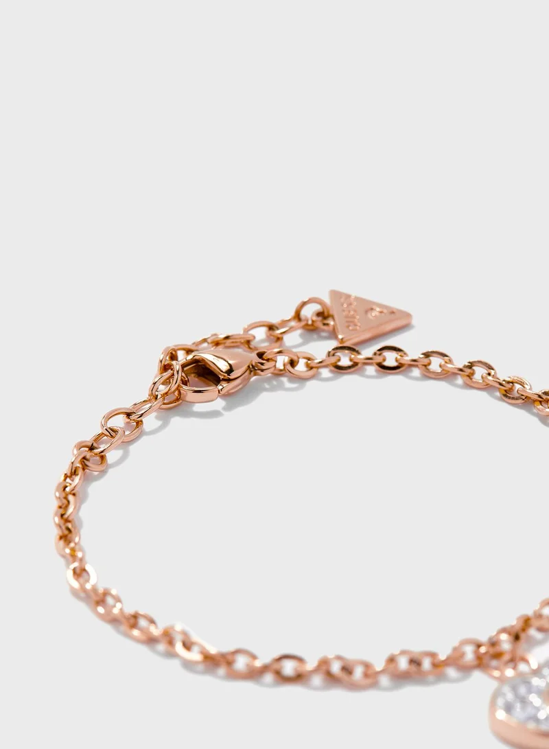 GUESS Pave Heart Crystals Bracelet