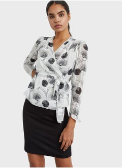 Adl Printed Wrap Top  - Image 1