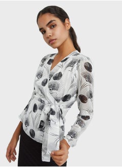 Adl Printed Wrap Top  - Image 3