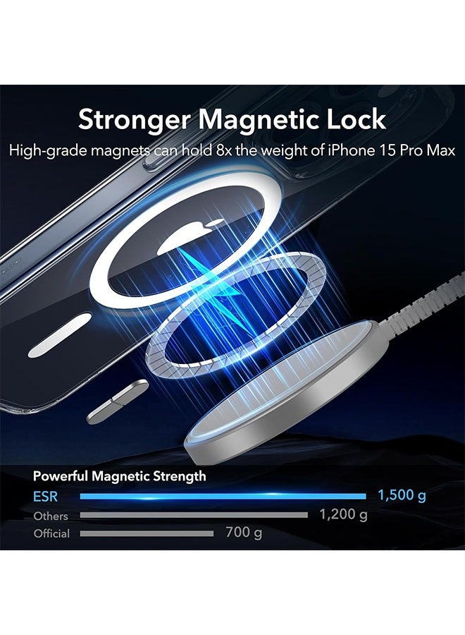 iPhone 15 Pro Case, Yellowing Resistant, Scratch-Resistant Back, Magnetic Phone Case for iPhone 15 Pro,  Clear  - Image 3