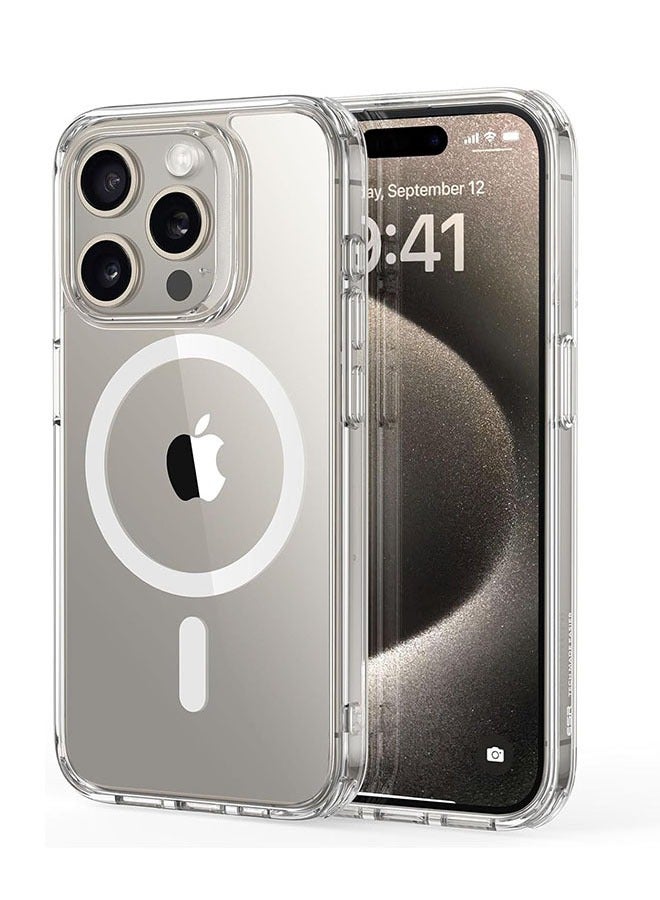 iPhone 15 Pro Case, Yellowing Resistant, Scratch-Resistant Back, Magnetic Phone Case for iPhone 15 Pro,  Clear  - Image 1