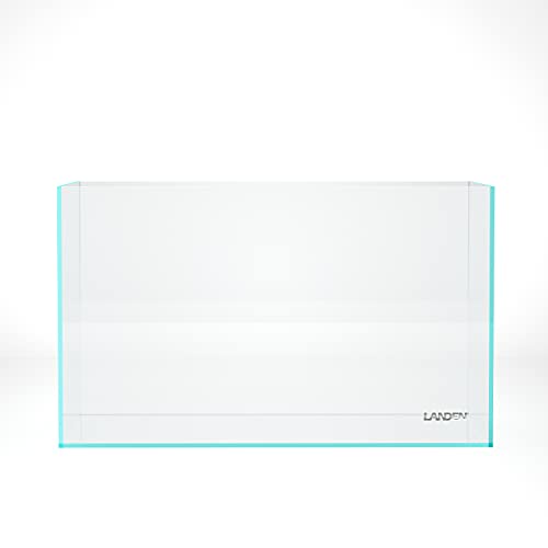 LANDEN 60P 16 Gallon Rimless Low Iron Aquarium Tank, 23.6" W × 11.8" D × 14.2" H (60cm x 30cm x 36cm) 6mm Thickness with Nano Foam Leveling Mat - Image 1