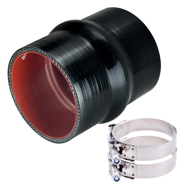 KDP 25 ID Silicone Hump Hose Coupler with 2 Tension HeavyDuty ClampHigh Temp 4Ply Reinforced 5MM Wall 40 Length Qty 1 For Pipes Connecting - Image 3
