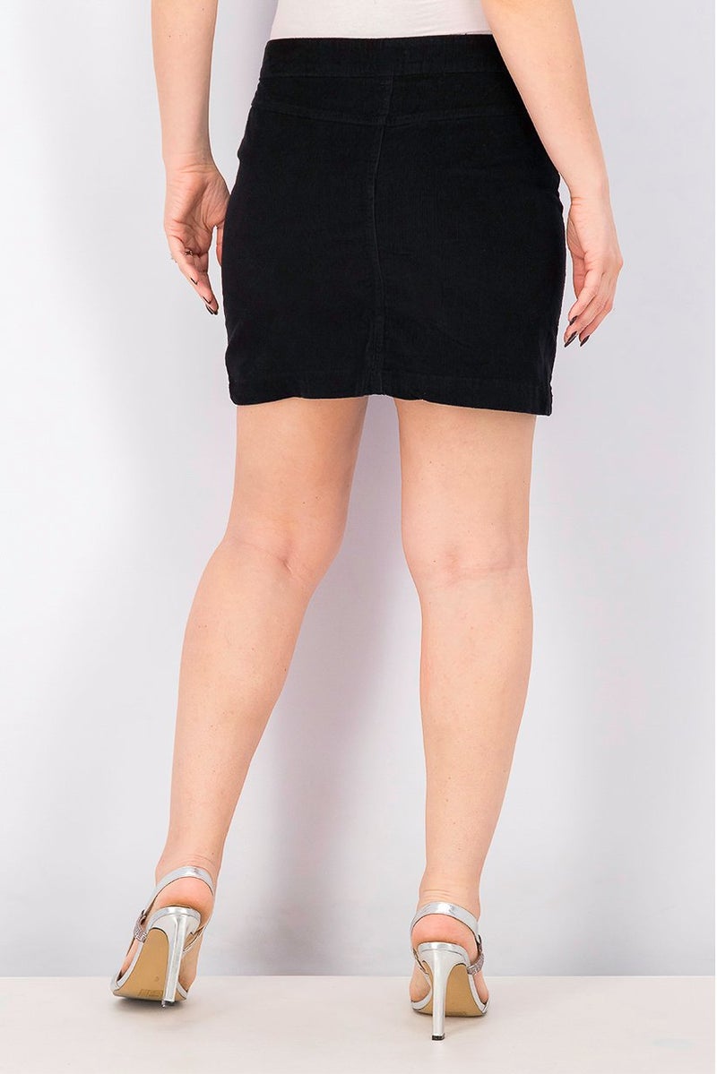 Miss Selfridge Women Corduroy Mini Skirts, Black - Image 3
