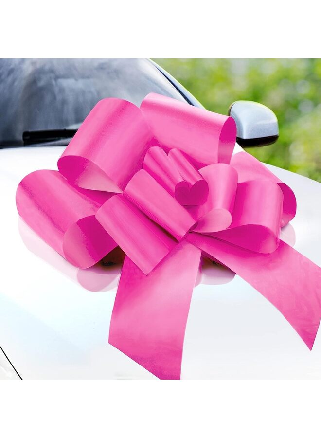 Pull Bows, Gift Bows Giant Bow for Car Birthday Bow, Bow for Gifts for Present Bouquet Floral Arrangements Birthday Wedding Decoration(PINK) - Image 1
