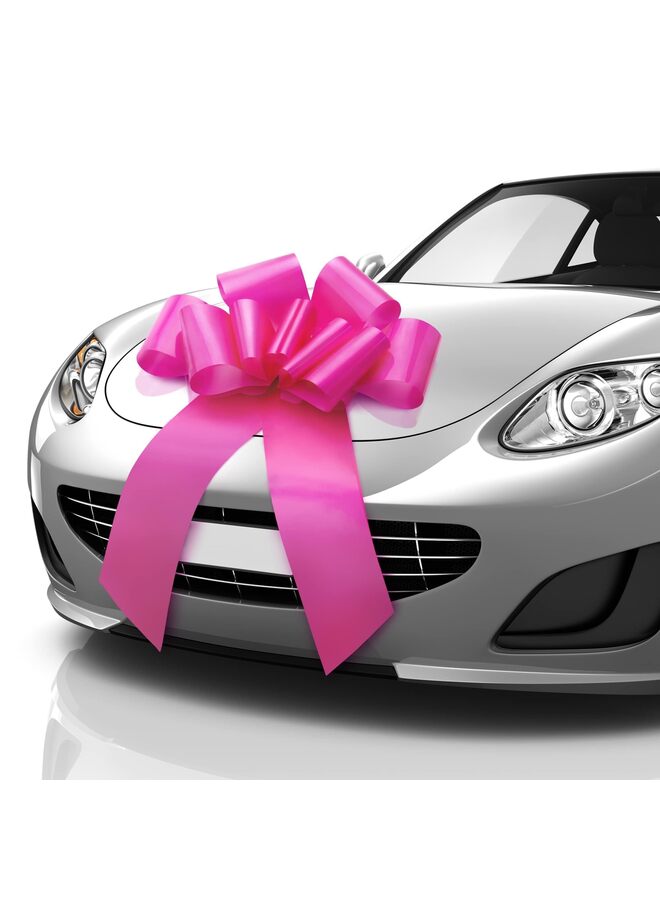 Pull Bows, Gift Bows Giant Bow for Car Birthday Bow, Bow for Gifts for Present Bouquet Floral Arrangements Birthday Wedding Decoration(PINK) - Image 2