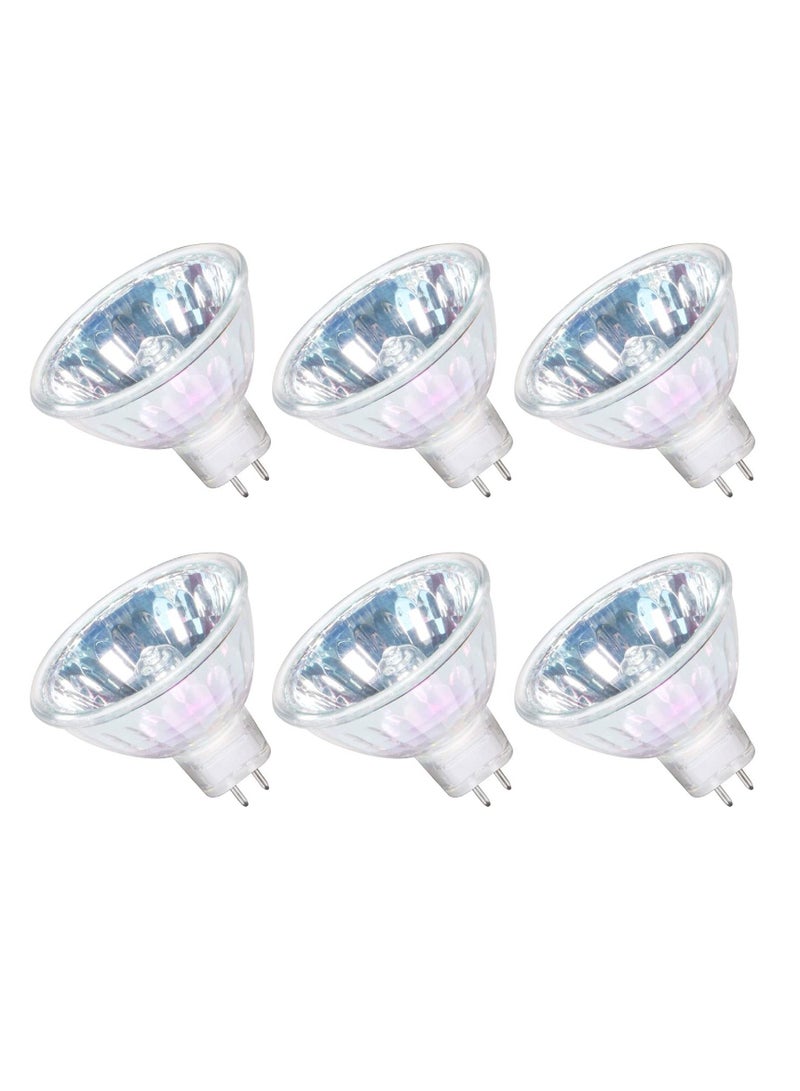 6 Pack MR16 Halogen Bulb Dimmable GU5.3 Spotlight Long Lifetime Warm White 36° Beam Angle Bi-Pin Base  - Image 1