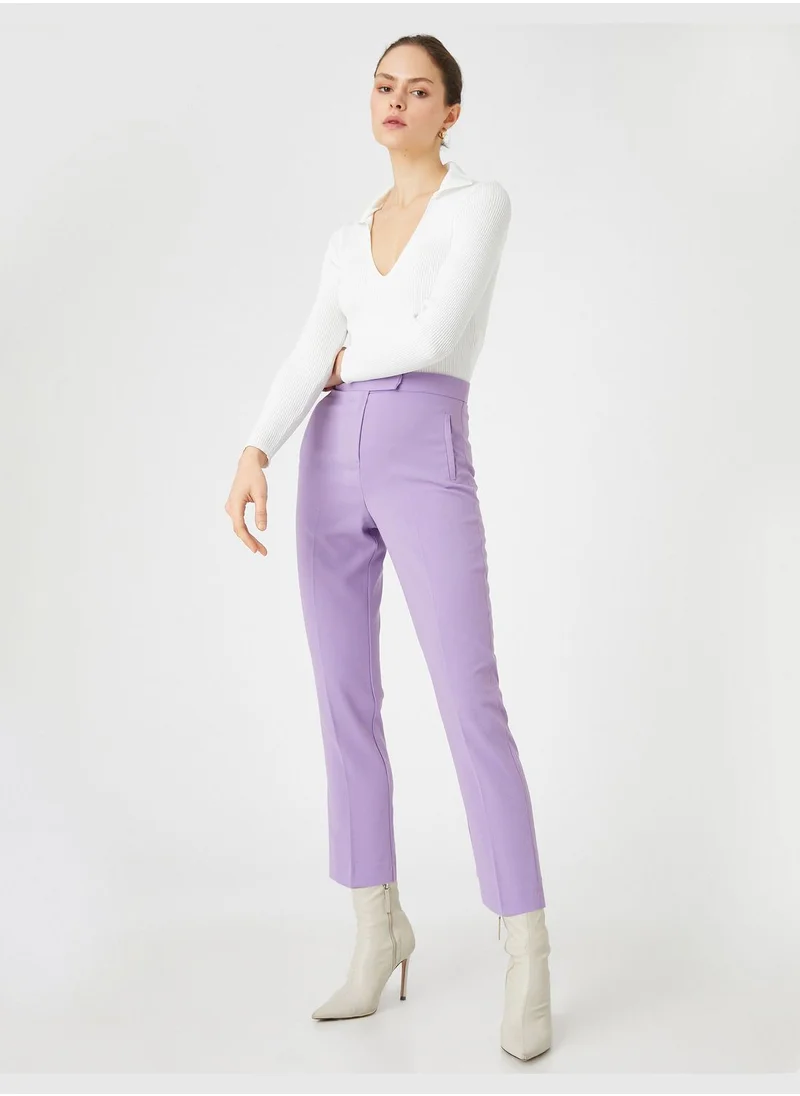 كوتون Pocket Detail Cigarette Trousers