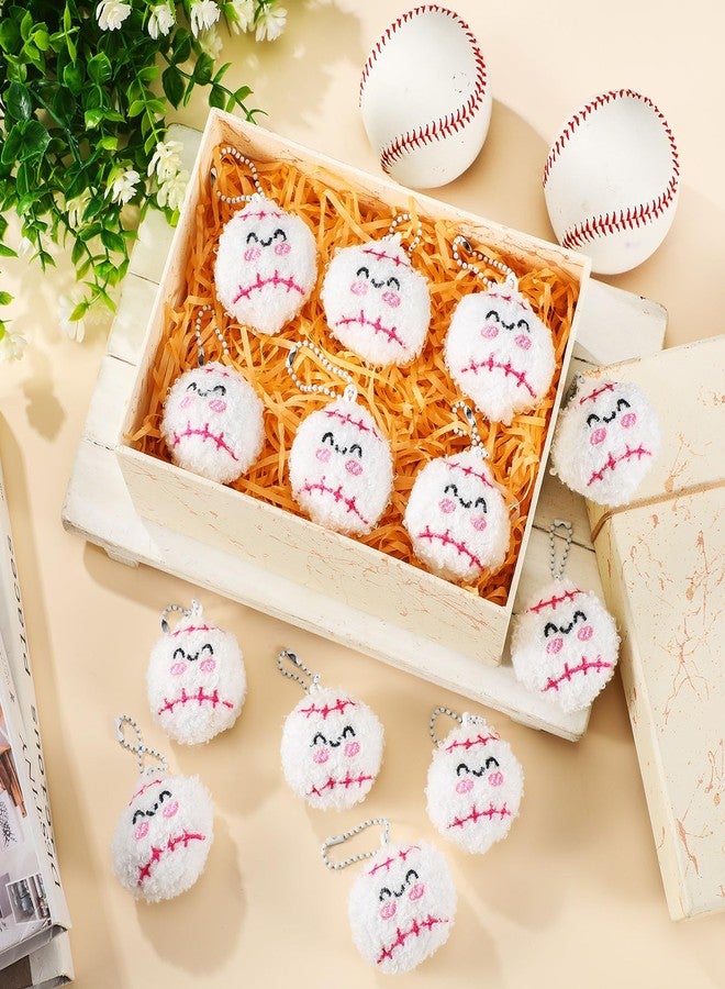 Simgoing 15 Pcs Sports Ball Gifts Bulk Mini Plush Keychain Funny Sport Ball Accessories Players Lovers Gift Carnival Favors, Multicolor, approximately 1.97 inch in diameter - Image 5