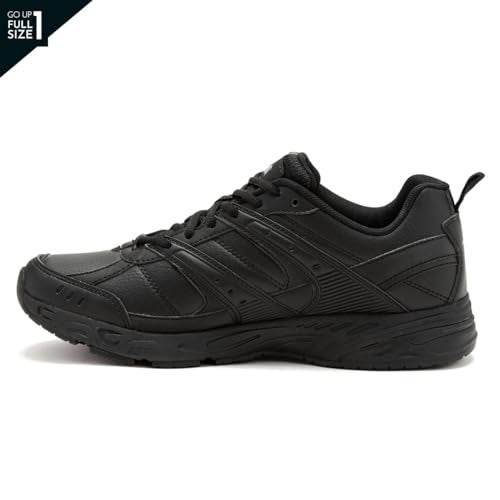 Avia Avi-Union II Non Slip Shoes for Men Food Service - Comfort Restaurant Slip Resistant Work Men's Sneakers- Black/Castle Rock, 8 Medium - Image 3