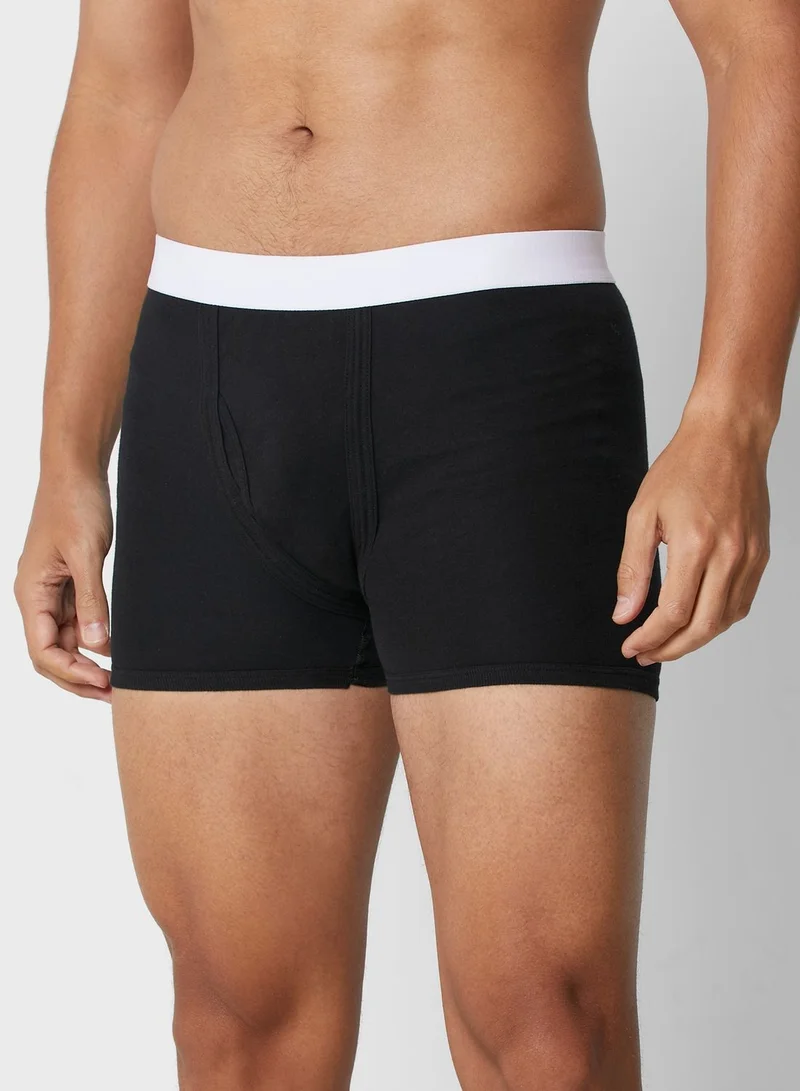 Seventy Five Basics 2 Pack Contrast Band Trunks With Antibacterial Finish
