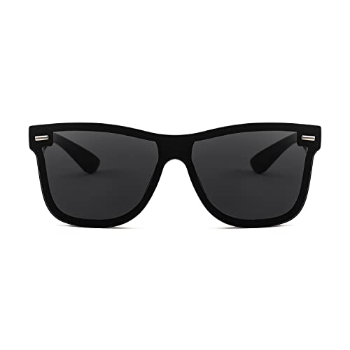 FEISEDY Trendy Rimless Mirrored One Piece Lens Sunglasses Reflective Sun Glasses B4114 - Image 3