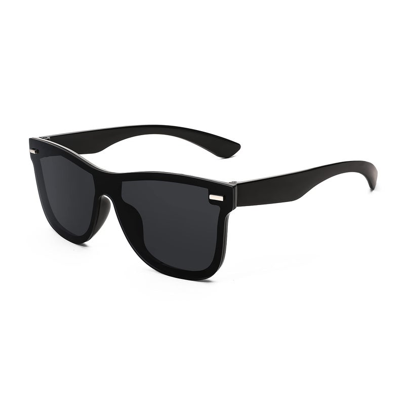 FEISEDY Trendy Rimless Mirrored One Piece Lens Sunglasses Reflective Sun Glasses B4114 - Image 2