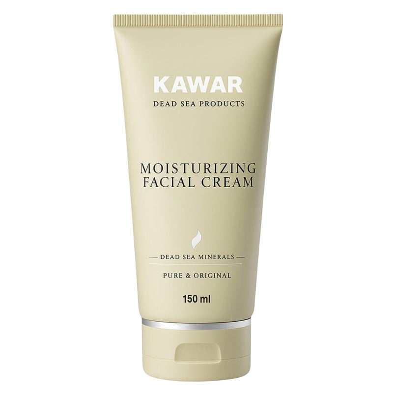 KAWAR Dead Sea Face Moisturizer with Hyaluronic Acid, Niacinamide & Ceramides, Skin Feels Softer and Smoother, Long-Lasting Hydration, Fast-Absorbing, Vegan Moisturizer for Men & Women, 5.1 fl oz - Image 2