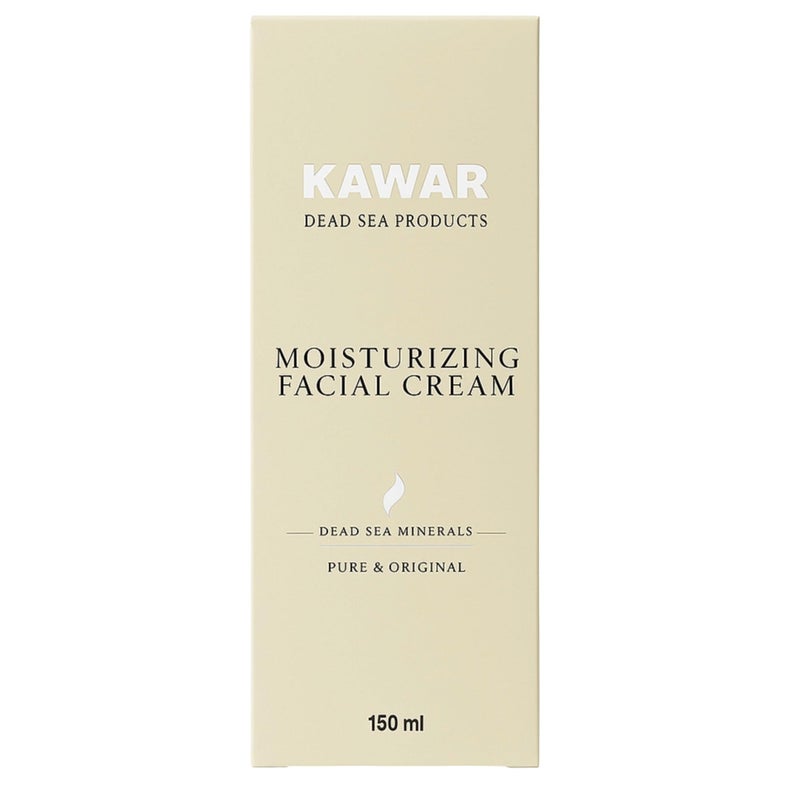 KAWAR Dead Sea Face Moisturizer with Hyaluronic Acid, Niacinamide & Ceramides, Skin Feels Softer and Smoother, Long-Lasting Hydration, Fast-Absorbing, Vegan Moisturizer for Men & Women, 5.1 fl oz - Image 3