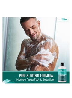 Purely Northwest PURELY NORTHWEST-Natural Tea Tree & Peppermint Body Wash for Men & Women-Refreshing Daily Soap for Body Odor & Hygiene, Acne-Effectively Soothes Jock Itch, Chafing & Athletes Foot-Discolored Nails-9oz  - Image 2