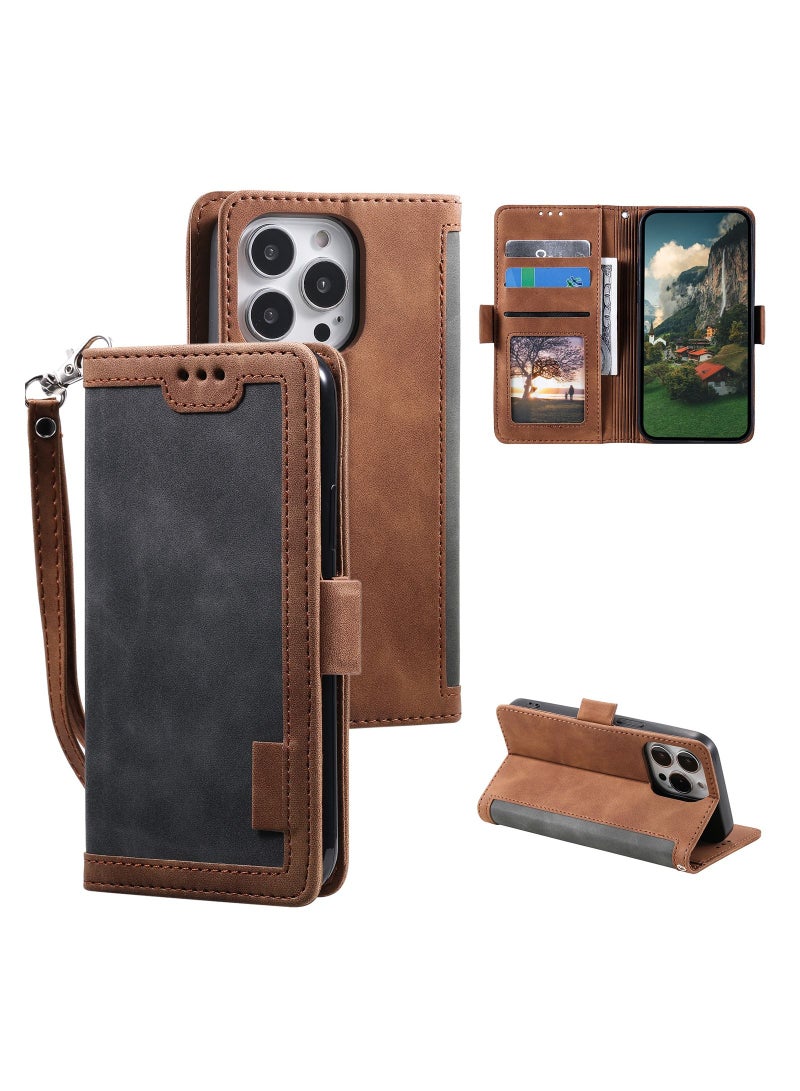 Suteni Flip Cover Leather Hidden Card Slots Phone Case for iPhone - Image 3