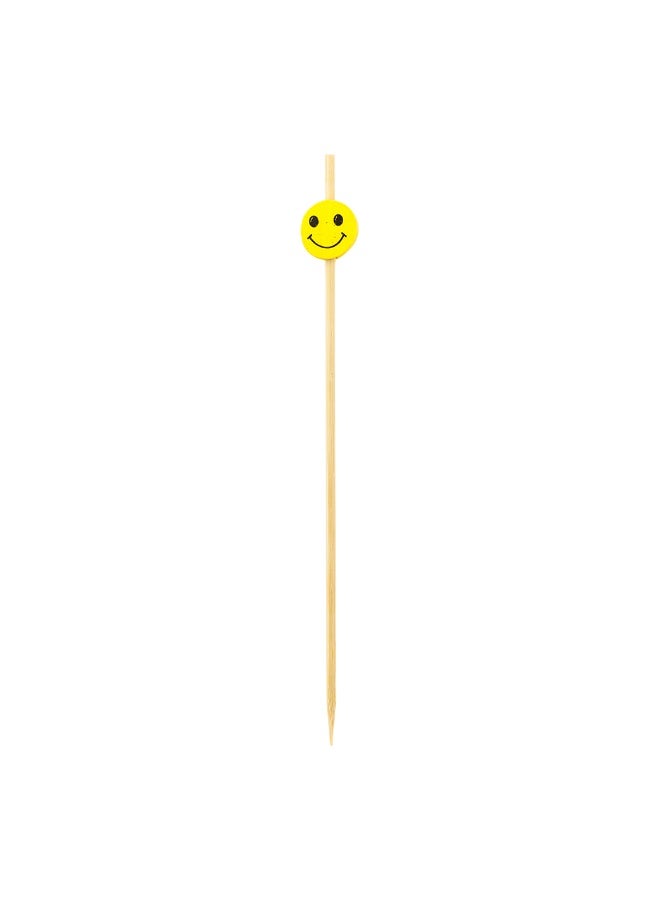 Restaurantware 6 Inch Bamboo Skewers, 1000 Disposable Food Picks - Built-In Burger Cartoon, Sustainable, Yellow And Black Bamboo Decorative Appetizer Picks, Durable, For Parties Or Picnics  - Image 1