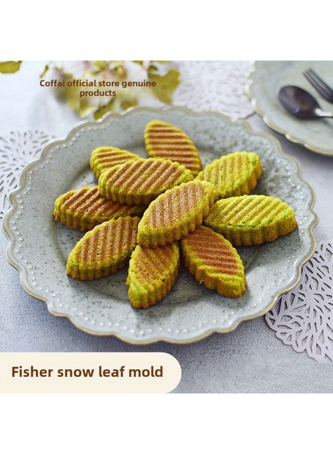 Cotta Mold 8 Even Fernando Leaf Baking Tray Oven With Non-stick Twill Wave Cake Baking Mold Cross Border-Specifications:8 Consecutive Toast Chef Hat Baking Pan - Image 4