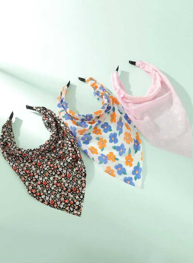 Take Two  Set of 3 - Floral Print Headband for Women | Best Price UAE