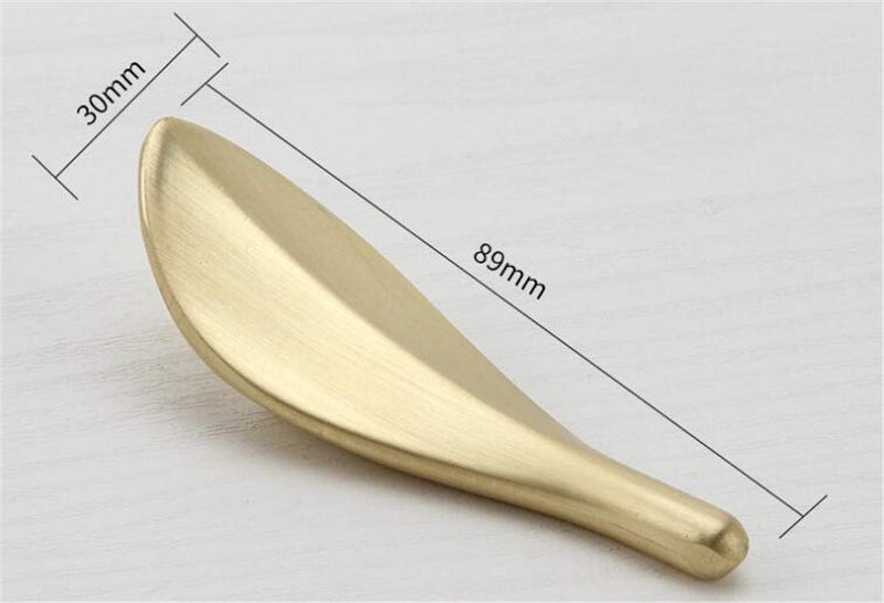 Primst 6pcs Solid Brass Cabinet Knobs,Leaf Shape Furniture Handles Pulls for Door,Kitchen Drawer,Dresser Drawer (Grey-6PCS) - Image 5