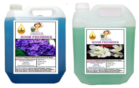swacch Room Freshner For Home Car Wash Room instant Refreshing Fragrance I EcoFriendly Formula I Skin Friendly I Ready to use I Water Based I Lavender Jasmine 5 Litre Combo Pack of 2  - Image 1