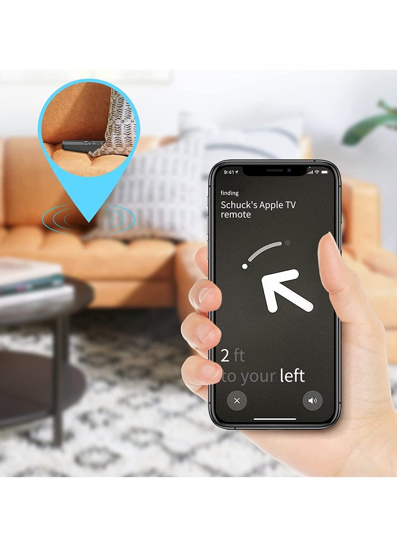 حافظة واقية لجهاز التحكم عن بُعد من آبل تي في الجيل الأول مع حامل AirTag، غلاف مطاطي مقاوم للصدمات وغير قابل للانزلاق، متوافقة مع آبل تي في HD 2016 وآبل تي في 4K 2017 [الجيل الأول] (أسود) - Image 5