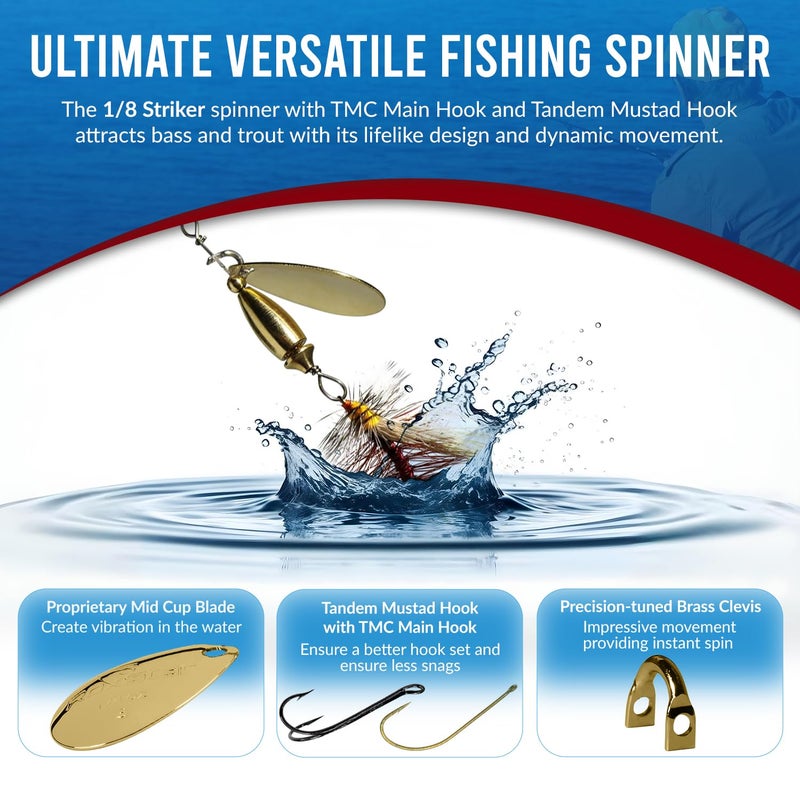 RoxStar Lures RoxStar Fly Strikers Proven Nationwide to Out-Fish Any Spinner | Hand-Tied in The USA | Most Versatile Fishing Spinner Ever! Trout, Bass, Steelhead (1/8oz S1) - Image 4