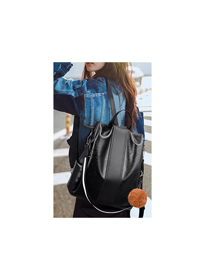 ORiTi حقيبة ظهر للنساء من جلد PU الناعم مضادة للسرقة خفيفة الوزن حقائب كتف للنساء والسيدات - Image 2