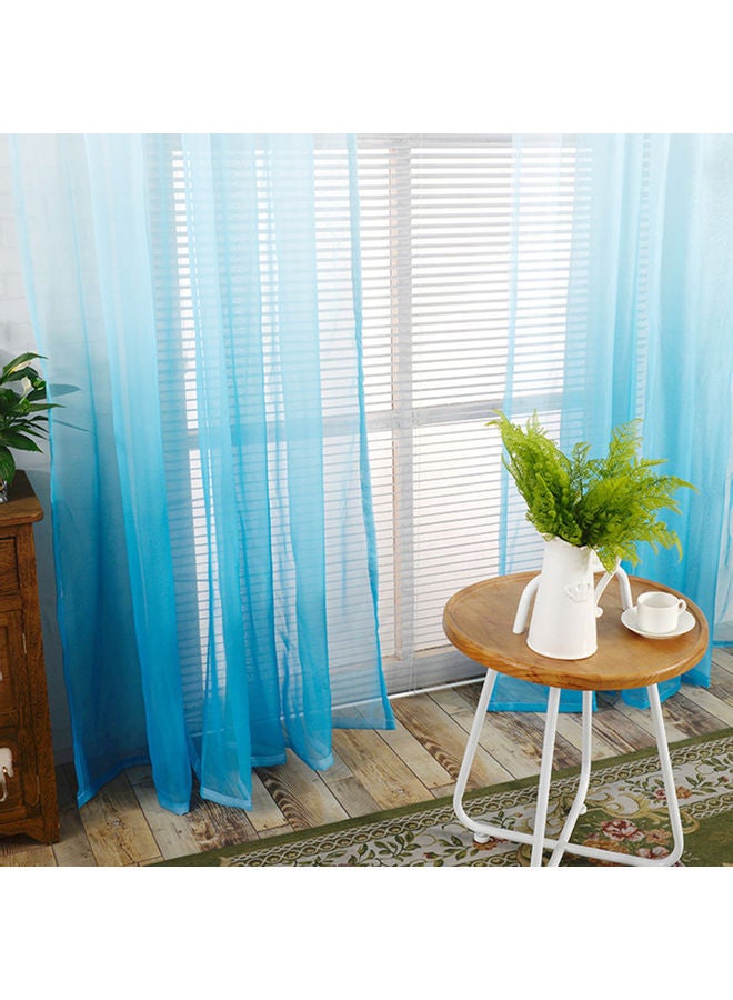 نيبمينينت ستارة نافذة من قماش التول الشفاف أزرق سماوي