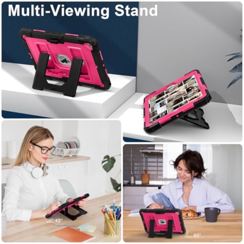 حافظة iPad 9th/8th/7th gen 2021/2020/2019 مقاس 10.2 بوصة مقاومة للصدمات مع حامل مدمج، مصنوعة من البولي كربونات المتين، أزرق داكن - Image 5
