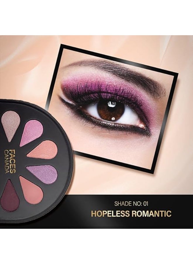 FACESCANADA 6 in 1 Eyeshadow Palette - Hopeless Romantic 01, 6g | Olive Butter & Macadamia Oil | Vibrant Colors | Highly Pigmented | Easily Blendable | Silky Satin Texture | No Crease | Cruelty-Free - Image 3