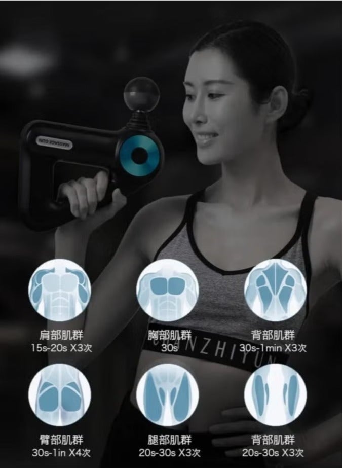 TIGER مسدس تدليك الأنسجة العميقة لتخفيف آلام الظهر والرقبة والعضلات – جهاز تدليك قوي مع مستويات سرعة متعددة ورؤوس قابلة للتبديل – هادئ، محمول وقابل لإعادة الشحن للاستخدام في المنزل، الصالة الرياضية والمكتب – جهاز تدليك كهربائي محمول للتعافي السريع والاسترخاء - Image 3