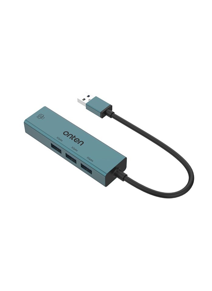 onten 5220 USB3.0 to 3-Ports USB 3.0 Hub with Gigabit Ethernet Adapter  - Image 4