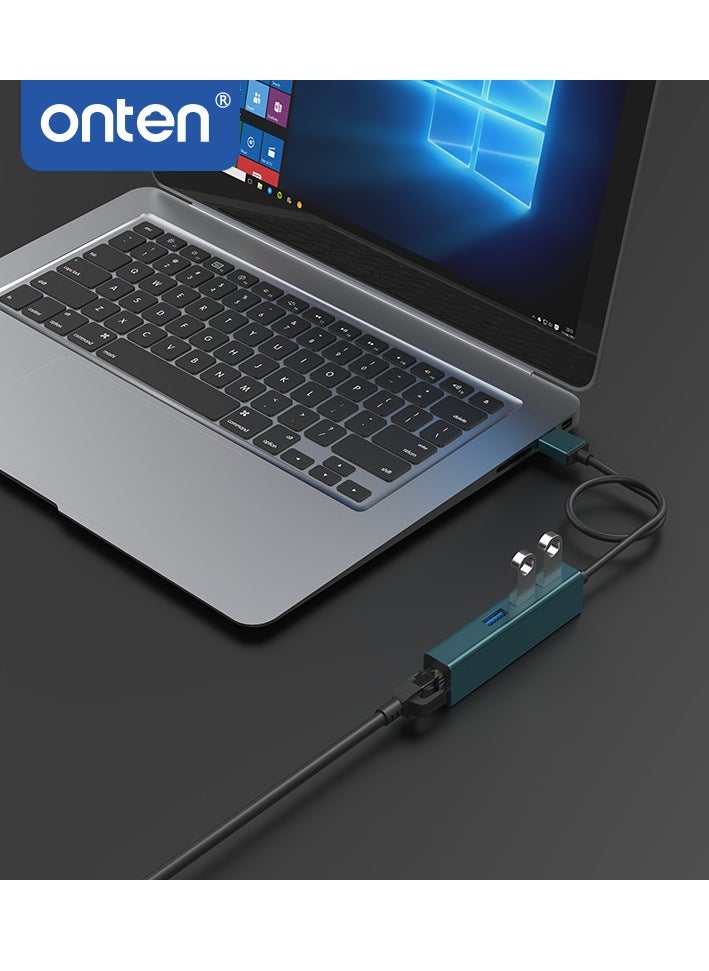 onten 5220 USB3.0 to 3-Ports USB 3.0 Hub with Gigabit Ethernet Adapter  - Image 5