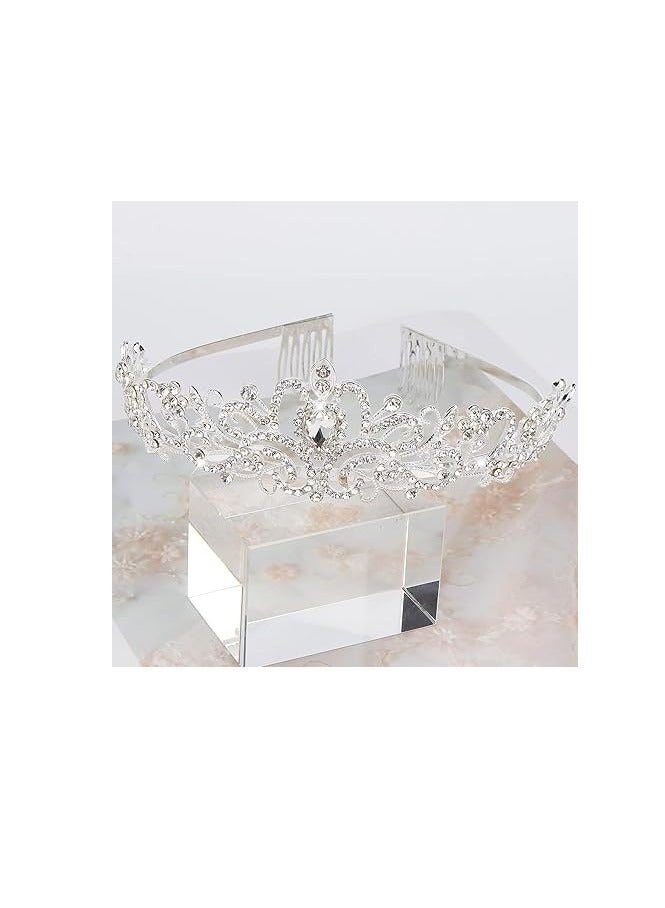 Crystal Crown + Bride To Be Sash + Veil Set, Bachelorette Party Bridal Shower Decorations Bride To Be Gifts Wedding Veil Tiara Bachelorette Veil Bridal Shower For Bride Sash Bachelorette Sash - Image 3