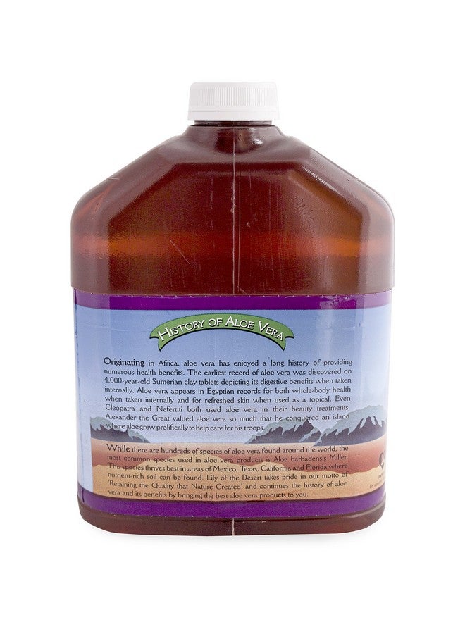 Lily Of the Desert Lily of the Desert Aloe Vera Juice - Organic, Preservative-Free Inner Fillet Aloe Vera Drink with Natural Digestive Enzymes for Gut Health, Stomach Relief, Wellness, Glowing Skin, 128 Fl Oz  - Image 4