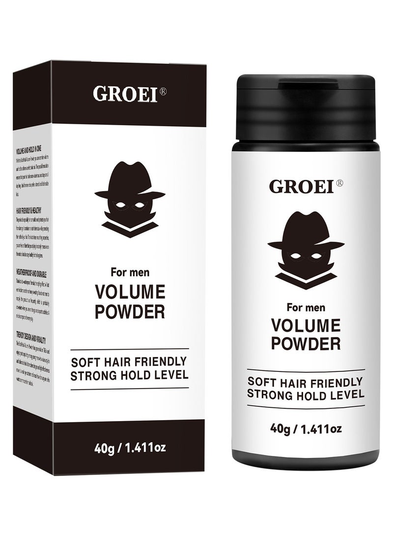 GROEI 40g Hair Volume Powder, Hair Texture Powder for Men, Easy To Apply Natural Look Volumizing Texturizing Styling Powders, Hairstyle Instant Volume, Strong Hold - Image 1