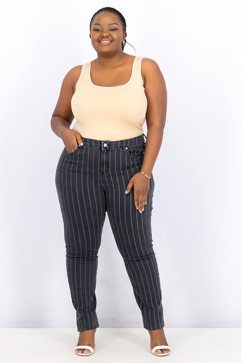 Violeta By Mango Women Slim Fit Solid Corduroy Jeans, Black Washed - Image 2