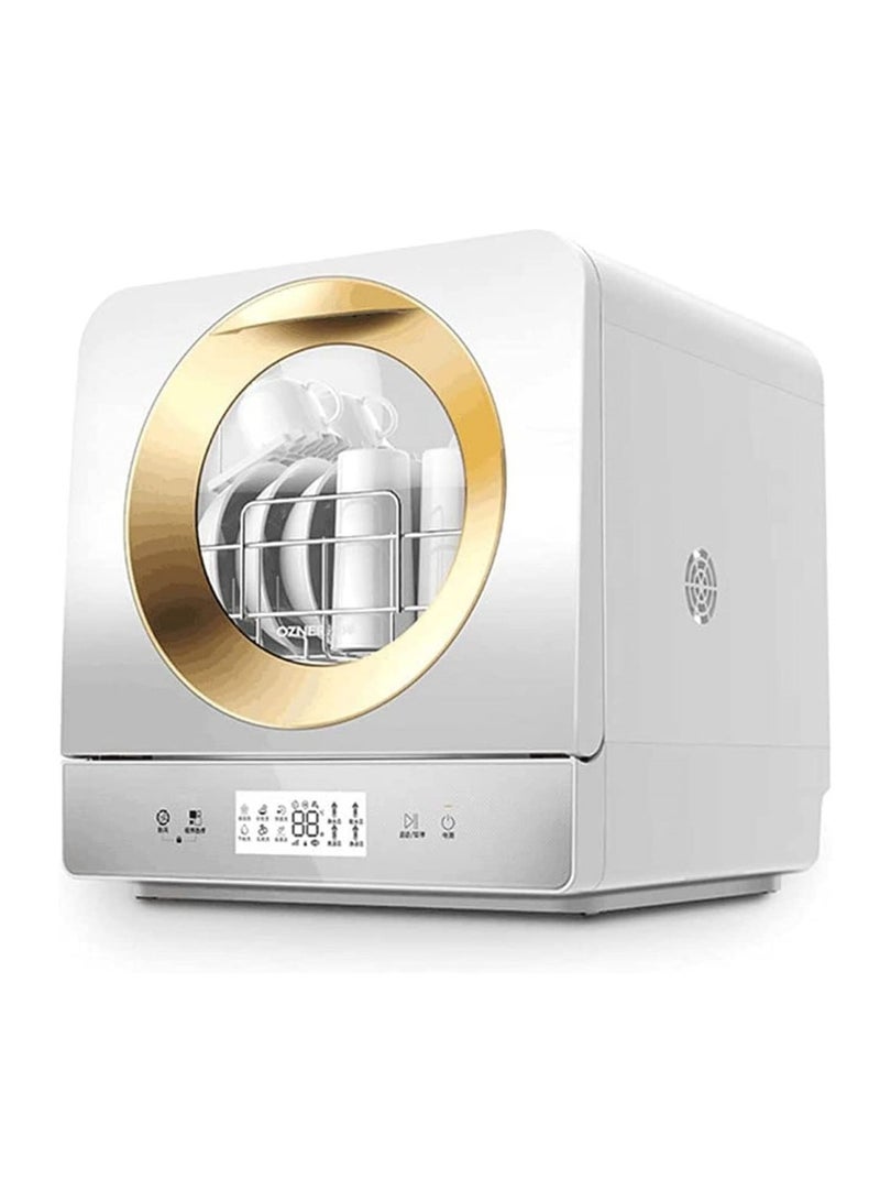 Cool Baby COOLBABY Dishwasher, Automatic Household Small Desktop No Installation 6 Sets Of Sterilization Disinfection and Drying Intelligent Dishwashing Machine Top Configuration - Image 1