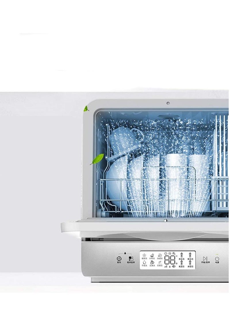 Cool Baby COOLBABY Dishwasher, Automatic Household Small Desktop No Installation 6 Sets Of Sterilization Disinfection and Drying Intelligent Dishwashing Machine Top Configuration - Image 5