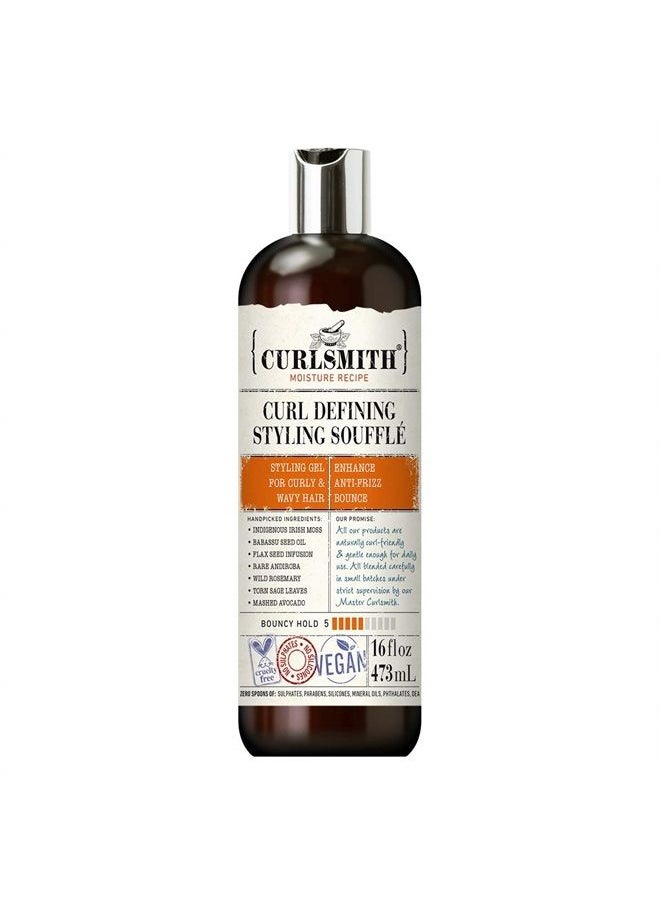 CURLSMITH - Curl Defining Styling Soufflé - Vegan Medium Hold Styling Gel for Wavy, Curly and Coily Hair (16oz) - Image 1