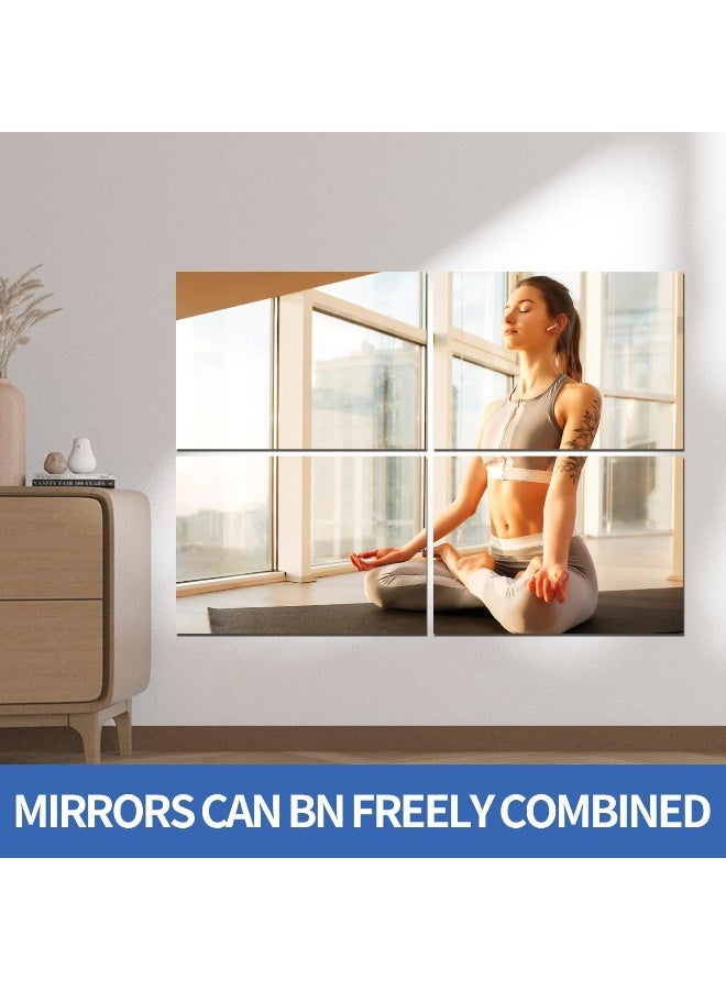 TPGP Full Body Self-Adhesive Mirror - Flexible Acrylic Film, Tiles, Large Wall Mirror, Long Full Length With Adhesive Mat (30 x 30 cm, Pack of 4)  - Image 3