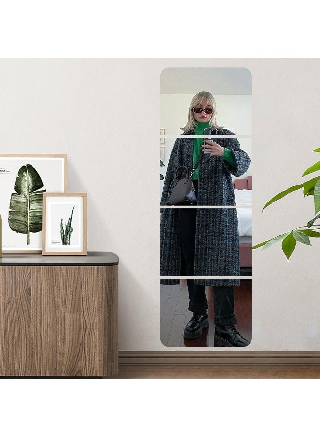 TPGP Full Body Self-Adhesive Mirror - Flexible Acrylic Film, Tiles, Large Wall Mirror, Long Full Length With Adhesive Mat (30 x 30 cm, Pack of 4)  - Image 2