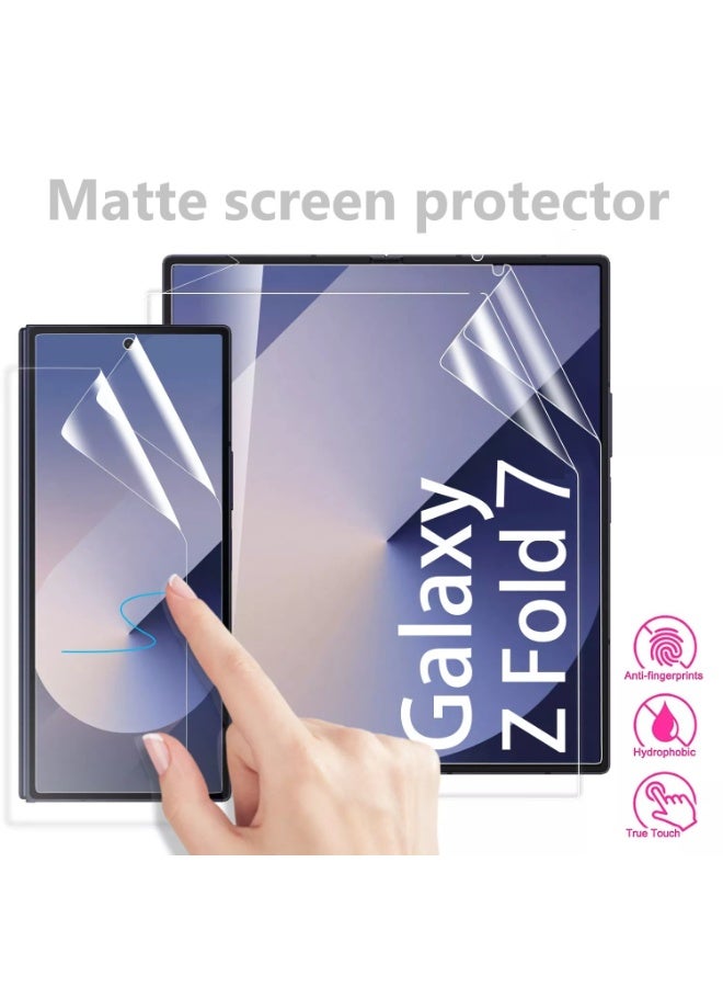 Muzz 2 Pak Matte Screen Protector for Samsung Galaxy Z Fold 7 front and Inside Screen Protective Film Hydrogel Anti-scratch films - Image 1